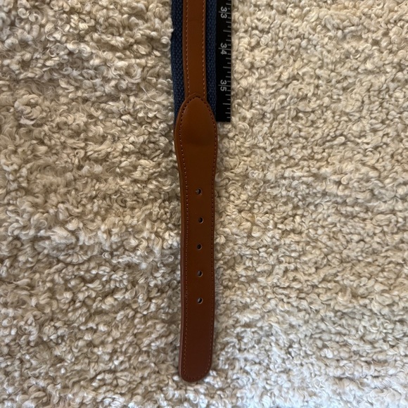 Men's Belt Leather Canvas and Leather Fish Metal Dorado Mahi Mahi Size 38 - Picture 6 of 12